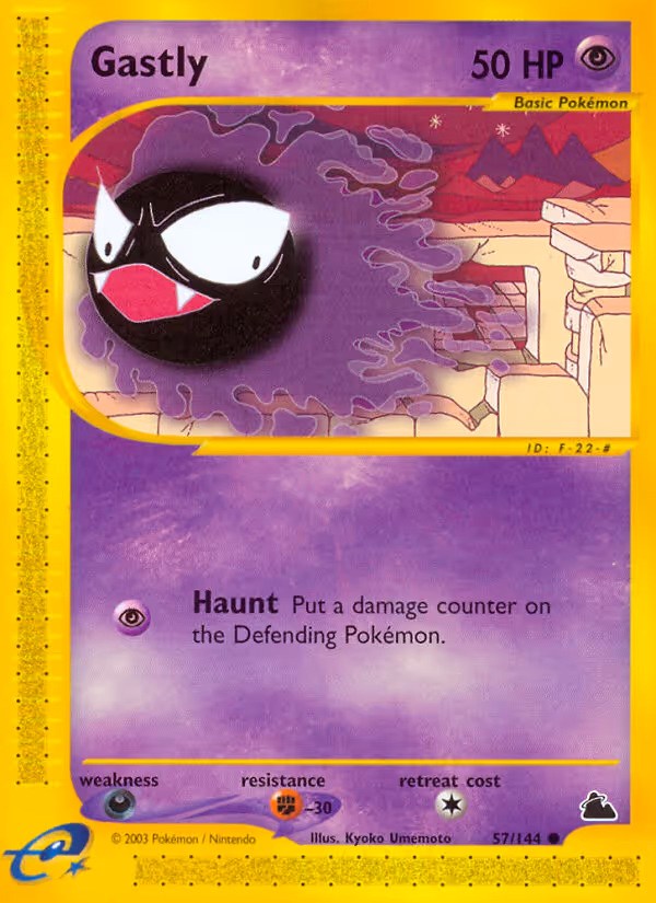 Gastly 57/144 Pokemon card
