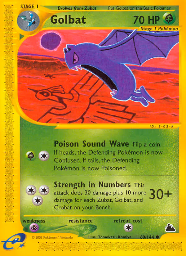 Golbat 60/144 Pokemon card