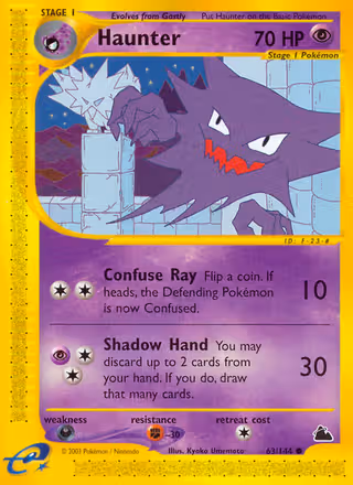 Haunter 63/144 Pokemon card