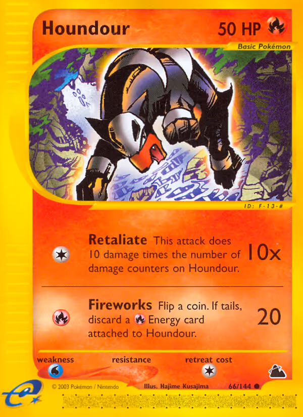 Houndour 66/144 Pokemon card