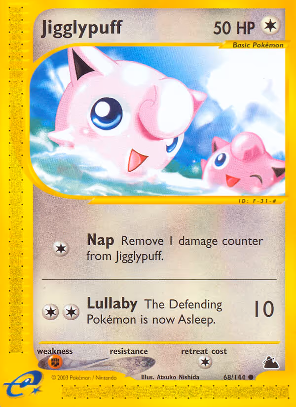 Jigglypuff 68/144 Pokemon card