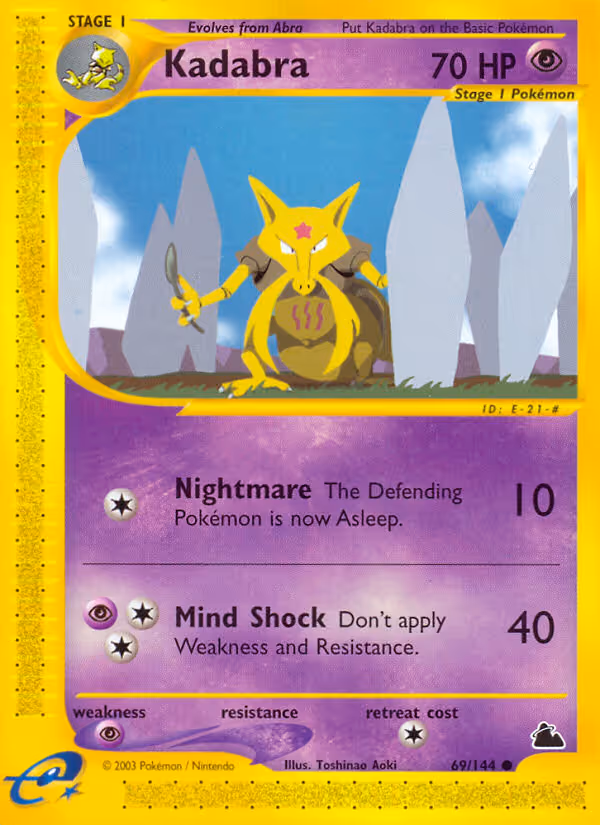 Kadabra 69/144 Pokemon card