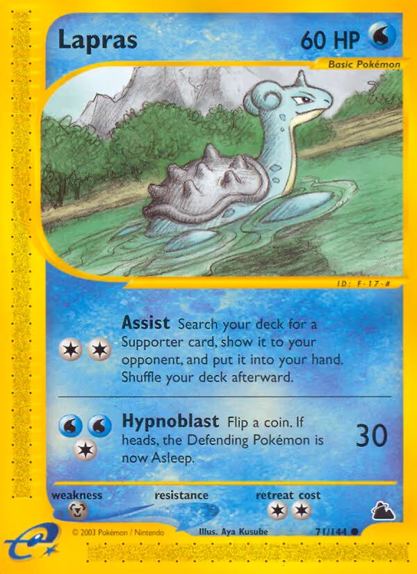 Lapras 71/144 Pokemon card