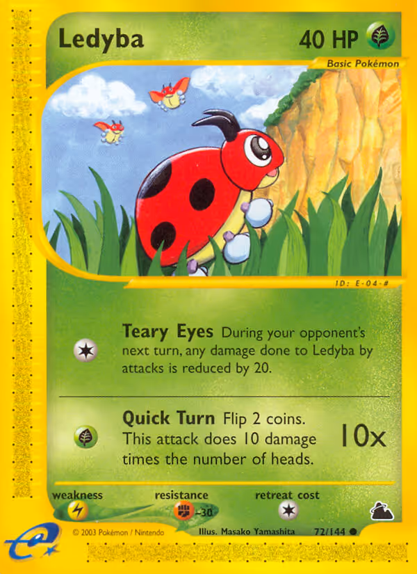 Ledyba 72/144 Pokemon card