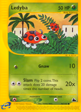 Ledyba 73/144 Pokemon card