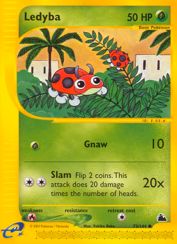 Ledyba 73/144 Pokemon card