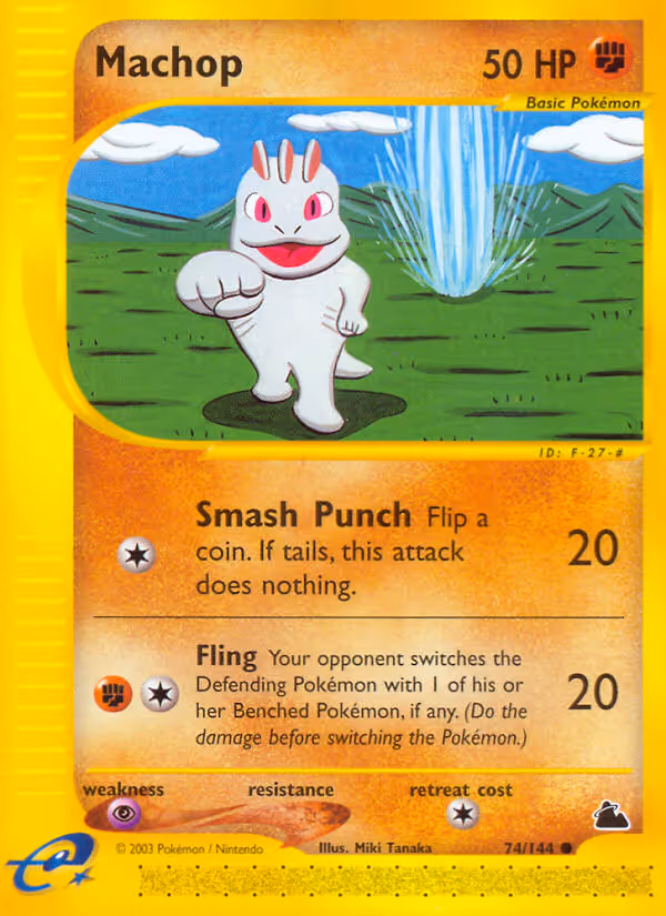 Machop 74/144 Pokemon card