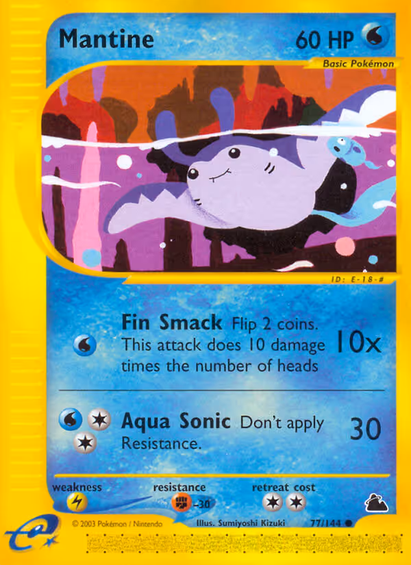 Mantine 77/144 Pokemon card