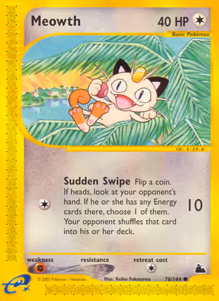 Meowth Pokemon card