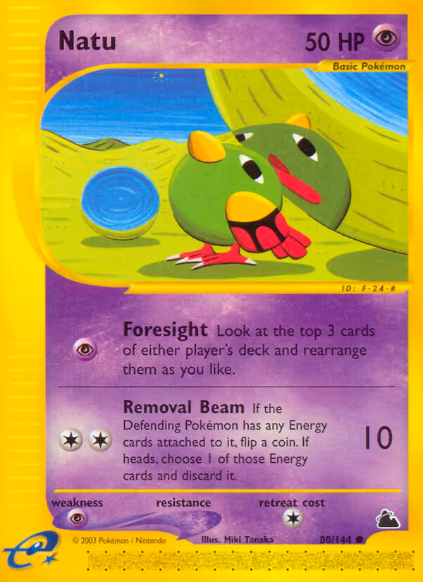 Natu 80/144 Pokemon card