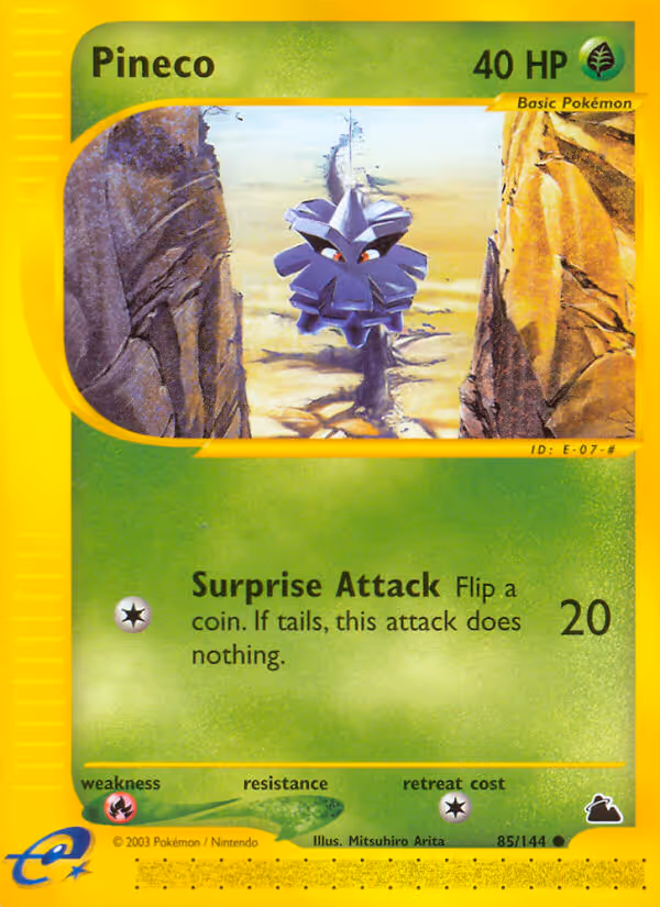 Pineco 85/144 Pokemon card