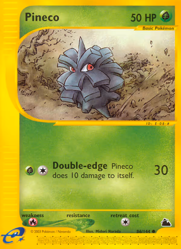 Pineco 86/144 Pokemon card