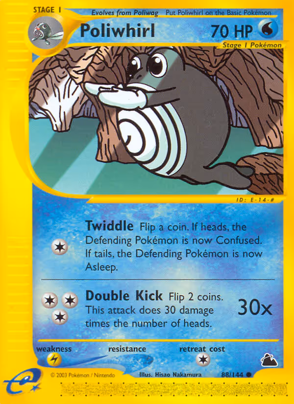 Poliwhirl 88/144 Pokemon card