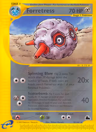 Forretress 9/144 Pokemon card