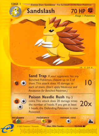 Sandslash 93/144 Pokemon card