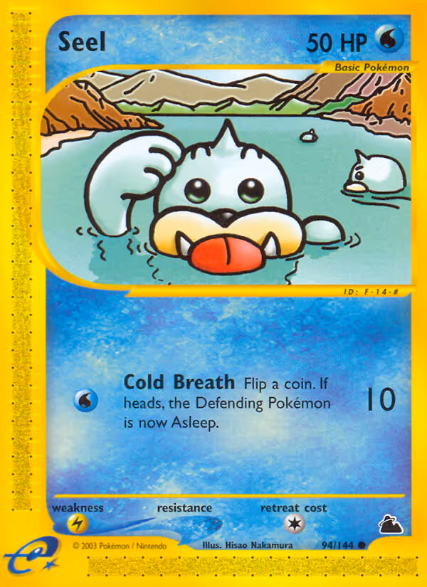 Seel 94/144 Pokemon card