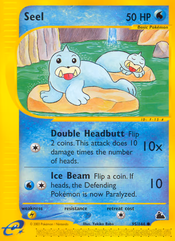 Seel 95/144 Pokemon card