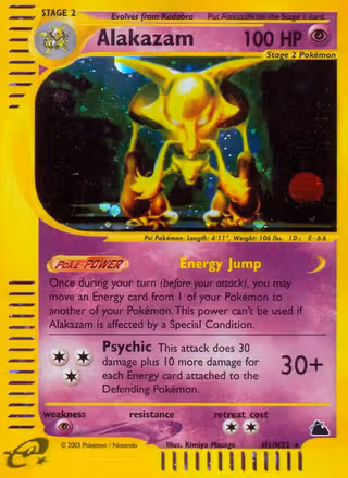 Alakazam H01 Pokemon card