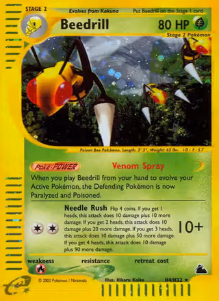Beedrill H04 Pokemon card