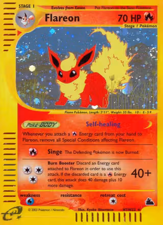 Flareon H07 Pokemon card