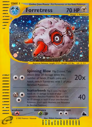 Forretress H08 Pokemon card