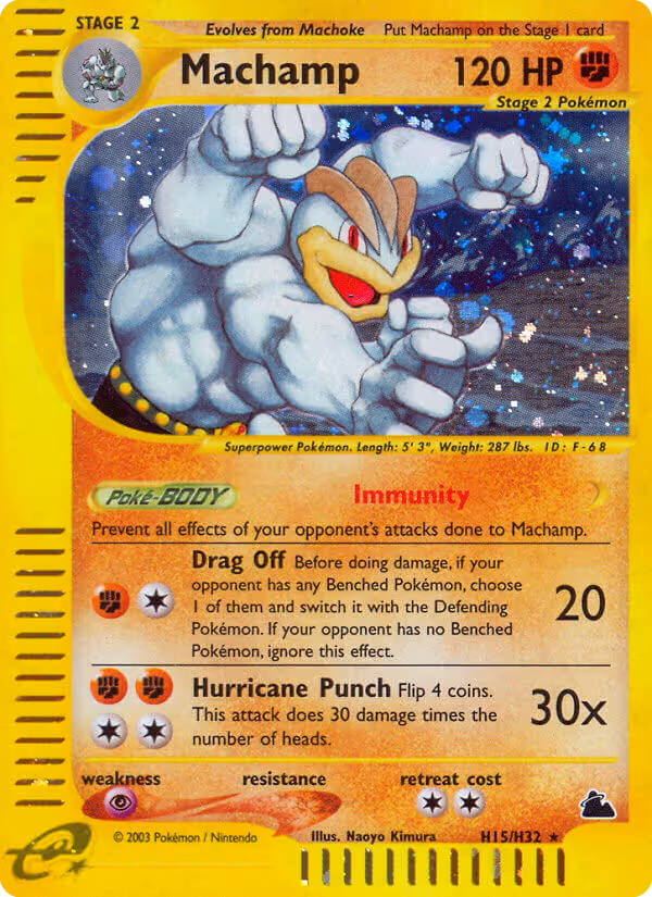 Machamp H15 Pokemon card