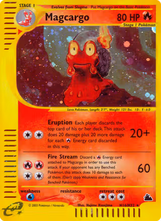 Magcargo H16 Pokemon card
