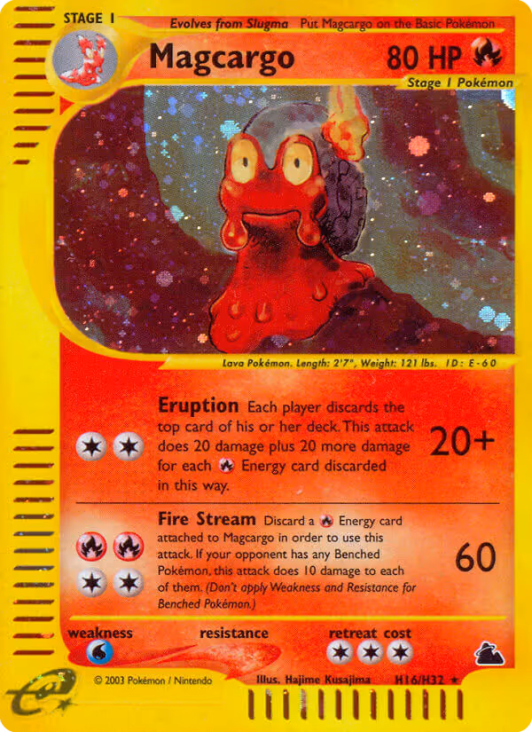 Magcargo H16 Pokemon card