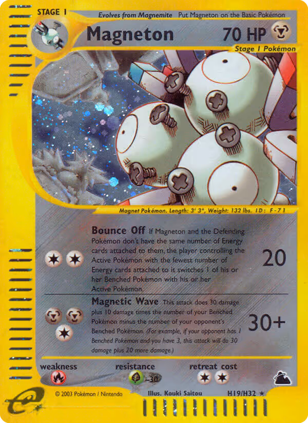 Magneton H19 Pokemon card