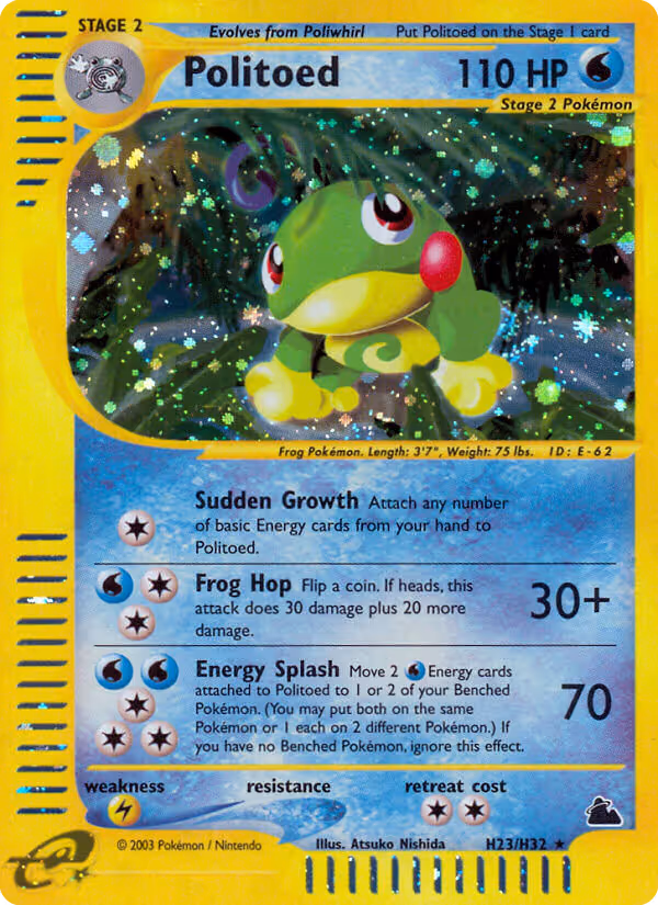 Politoed H23 Pokemon card