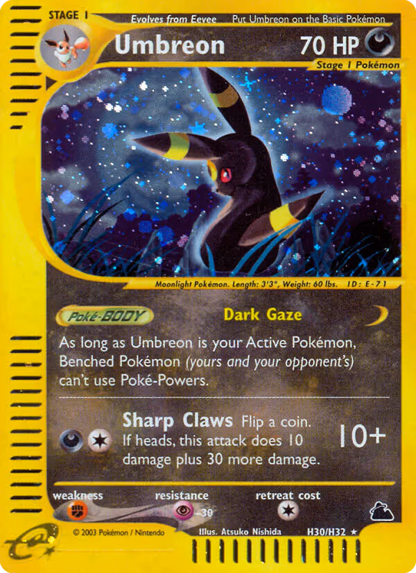 Umbreon H30 Pokemon card
