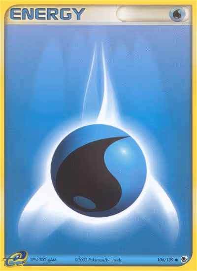 Water Energy 106/109 Pokemon card