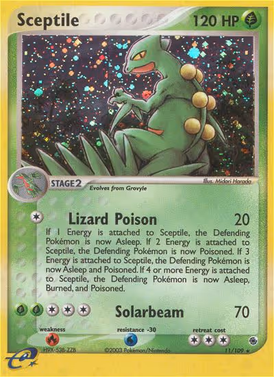 Sceptile 11/109 Pokemon card