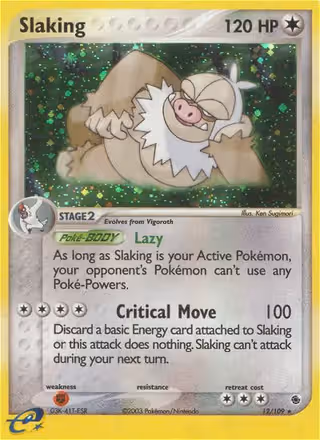 Slaking 12/109 Pokemon card