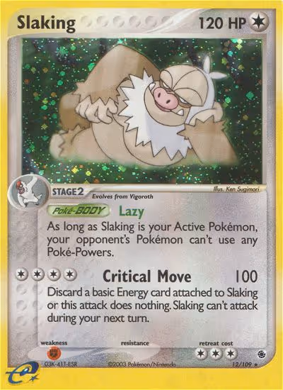 Slaking 12/109 Pokemon card
