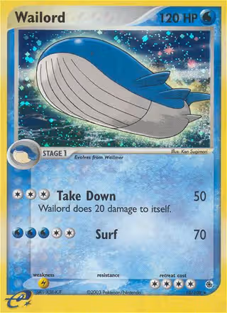 Wailord 14/109 Pokemon card