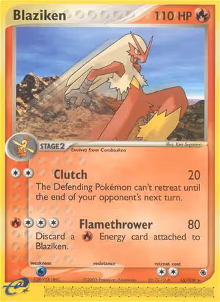 Blaziken 15/109 Pokemon card