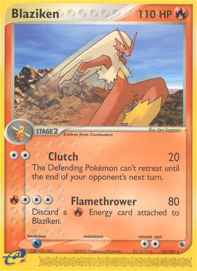 Blaziken 15/109 Pokemon card