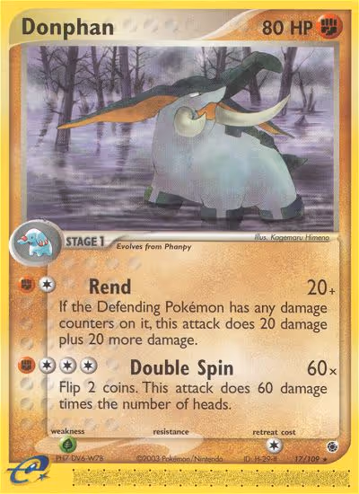 Donphan 17/109 Pokemon card