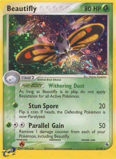 Beautifly 2/109 Pokemon card