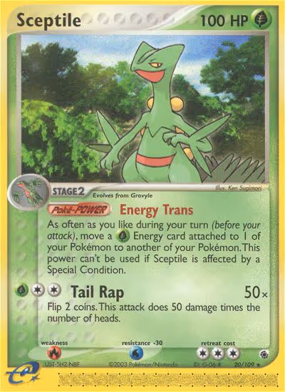 Sceptile 20/109 Pokemon card