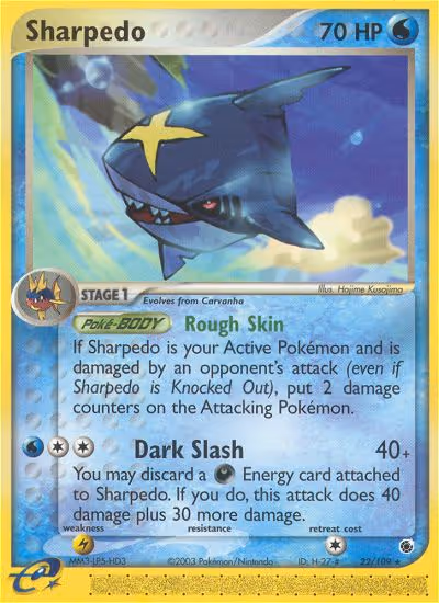 Sharpedo 22/109 Pokemon card