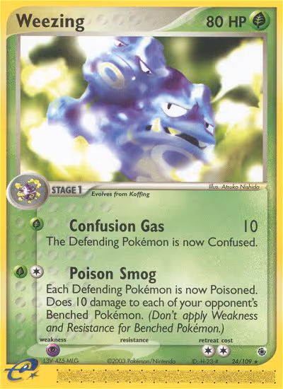 Weezing 24/109 Pokemon card