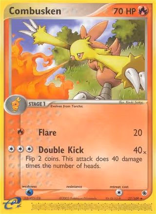 Combusken 27/109 Pokemon card