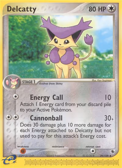 Delcatty 29/109 Pokemon card