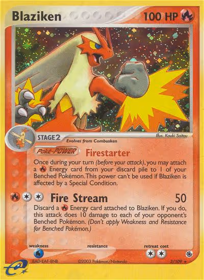 Blaziken 3/109 Pokemon card