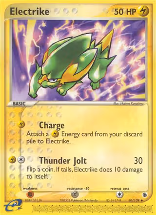 Electrike 30/109 Pokemon card