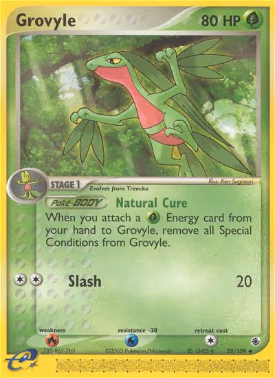 Grovyle 32/109 Pokemon card