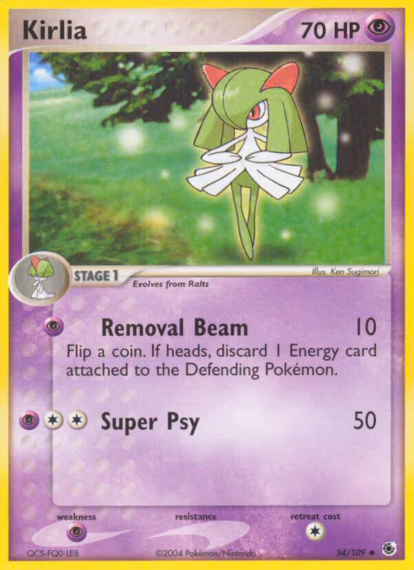 Kirlia 34/109 Pokemon card