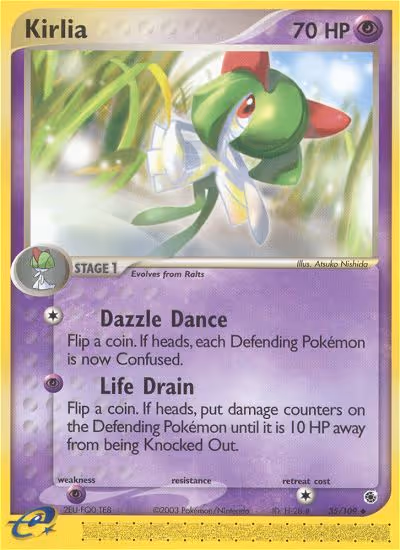 Kirlia 35/109 Pokemon card